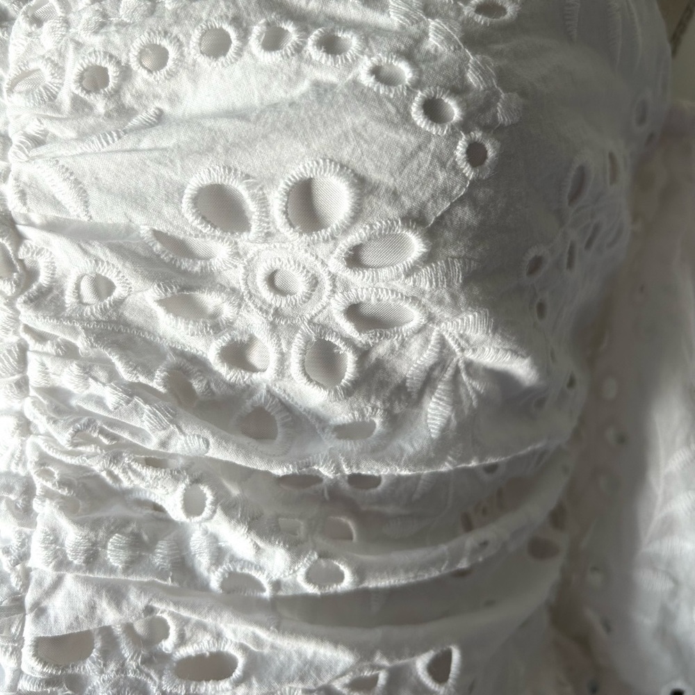 • Express • Eyelet Lace Off The Shoulder Top - Picture 14 of 16